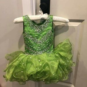 Size 18 mos. Toddler green cupcake pageant dress